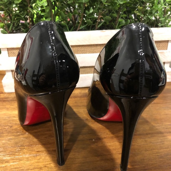 CHRISTIAN LOUBOUTIN Simple Patent Pumps, Black 41 - Picture 7 of 8
